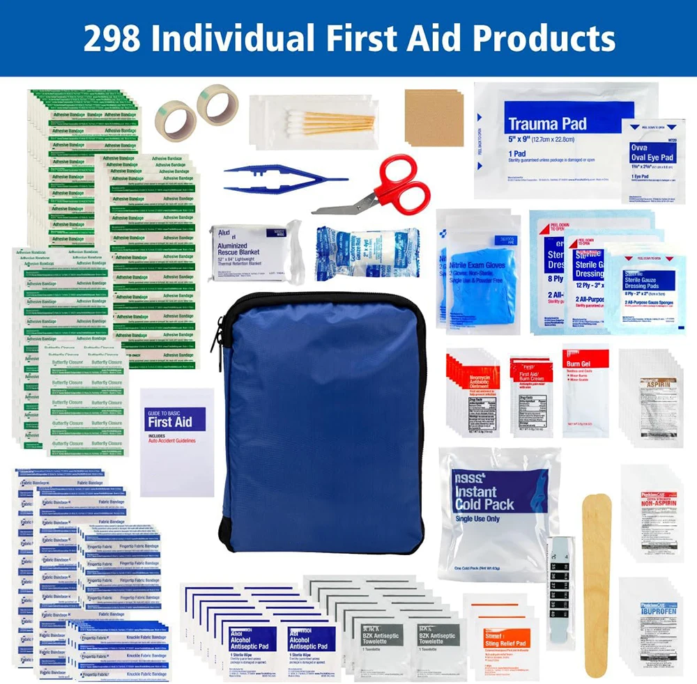 Blue Essential Home First Aid Kit